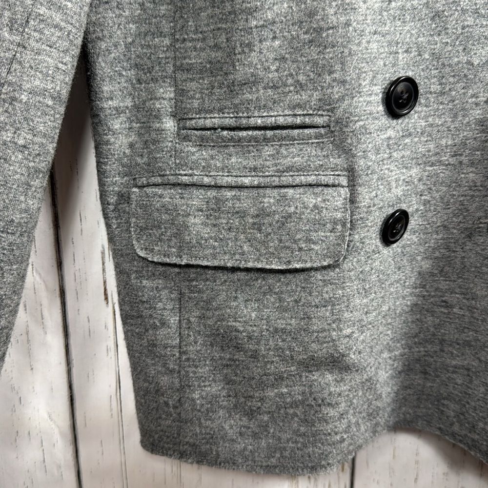 J.Crew Wool Blazer Jacket Gray Double Breasted Classic Workwear Minimalist - Picture 8 of 16